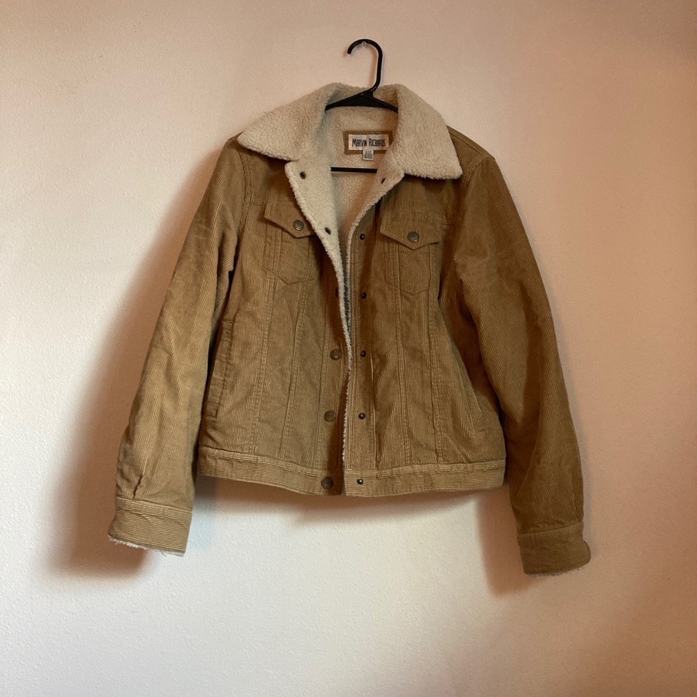 Vintage corduroy shearling-lined jacket